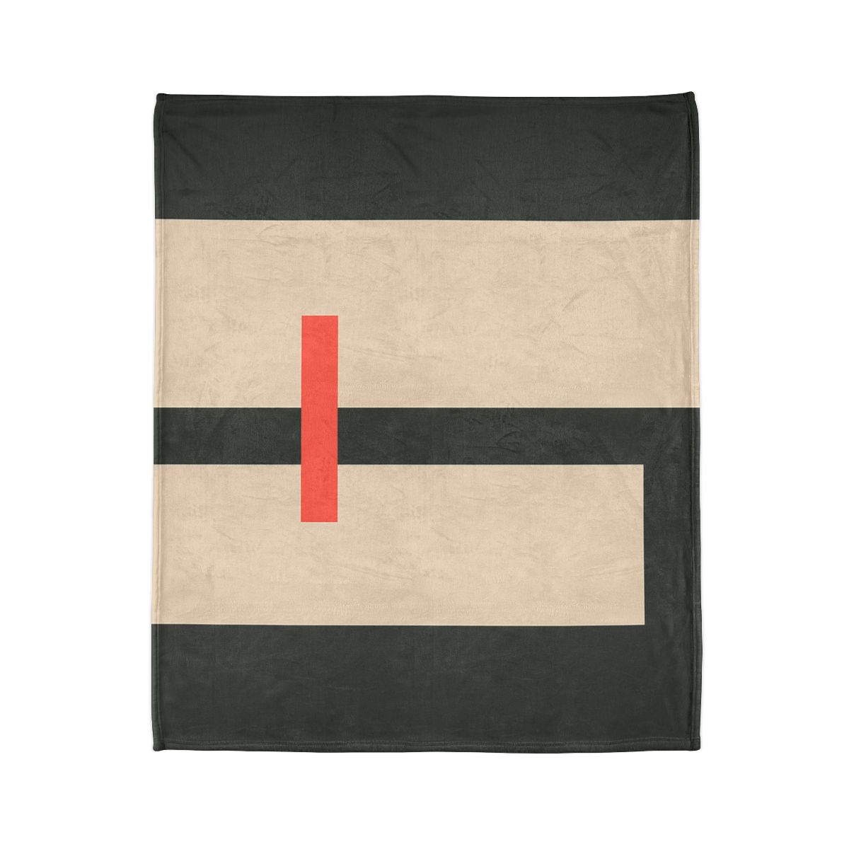 Offset Rectangle Pause soft fleece blankets