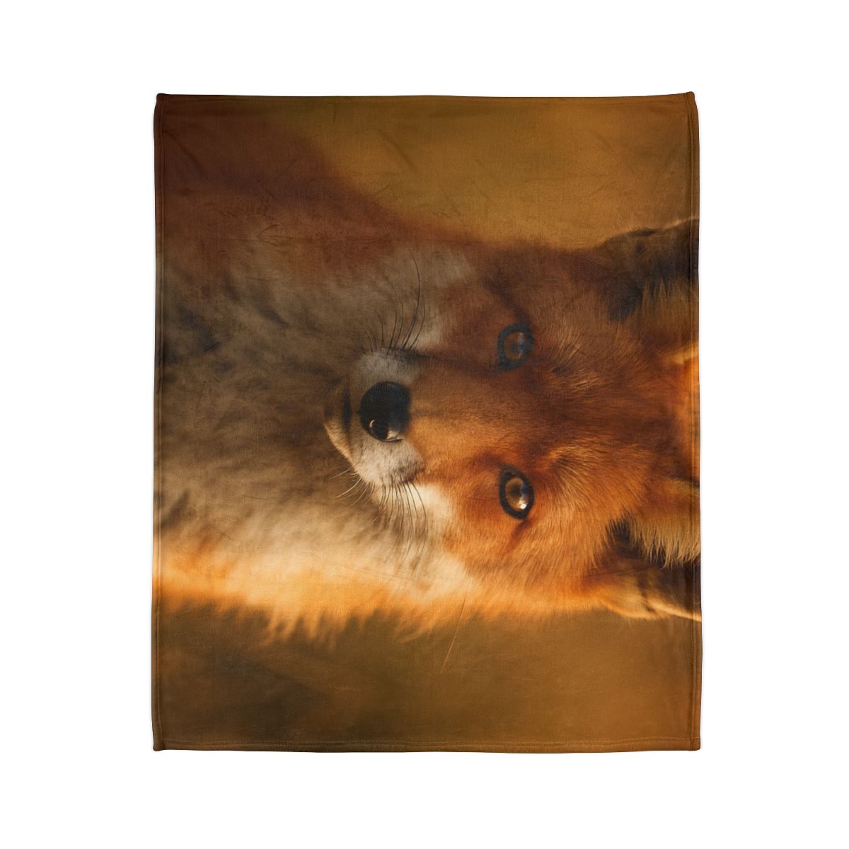 Crimson Whisper Red Fox personalized cozy blankets