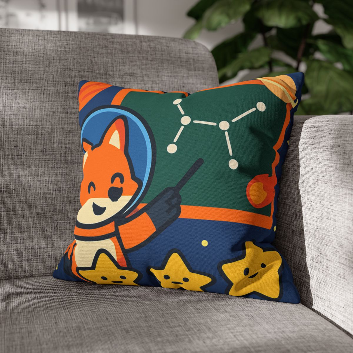 Comet Classroom Space Fox stylish decorative pillowcases