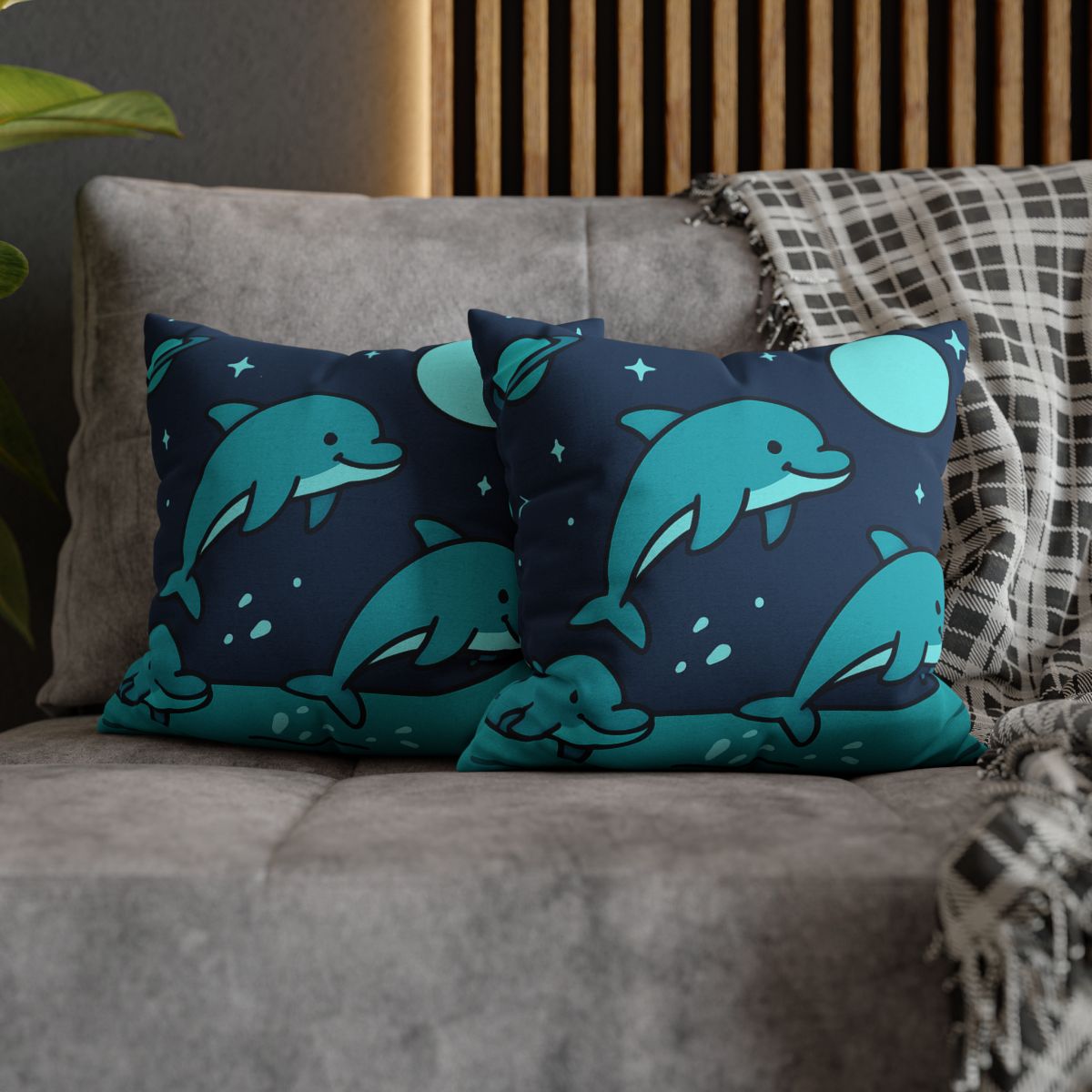 Starlight Sea And The Cosmic Dolphins custom pillow cases
