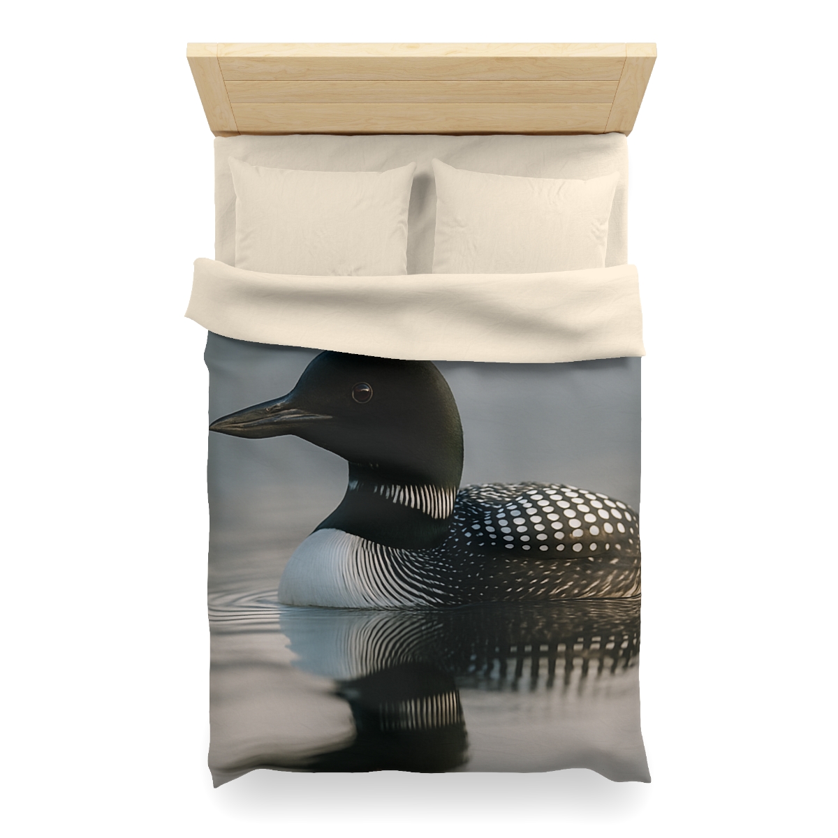 Mirror Calm Common Loon personalized bedding duvets