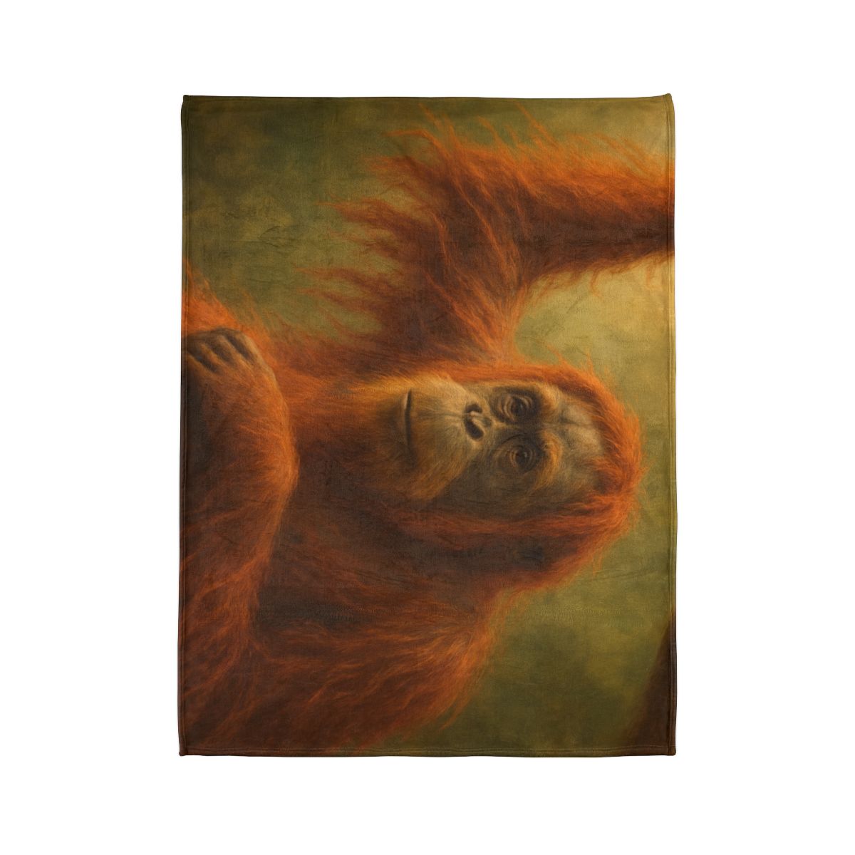 Canopy Sage Orangutan personalized cozy blankets