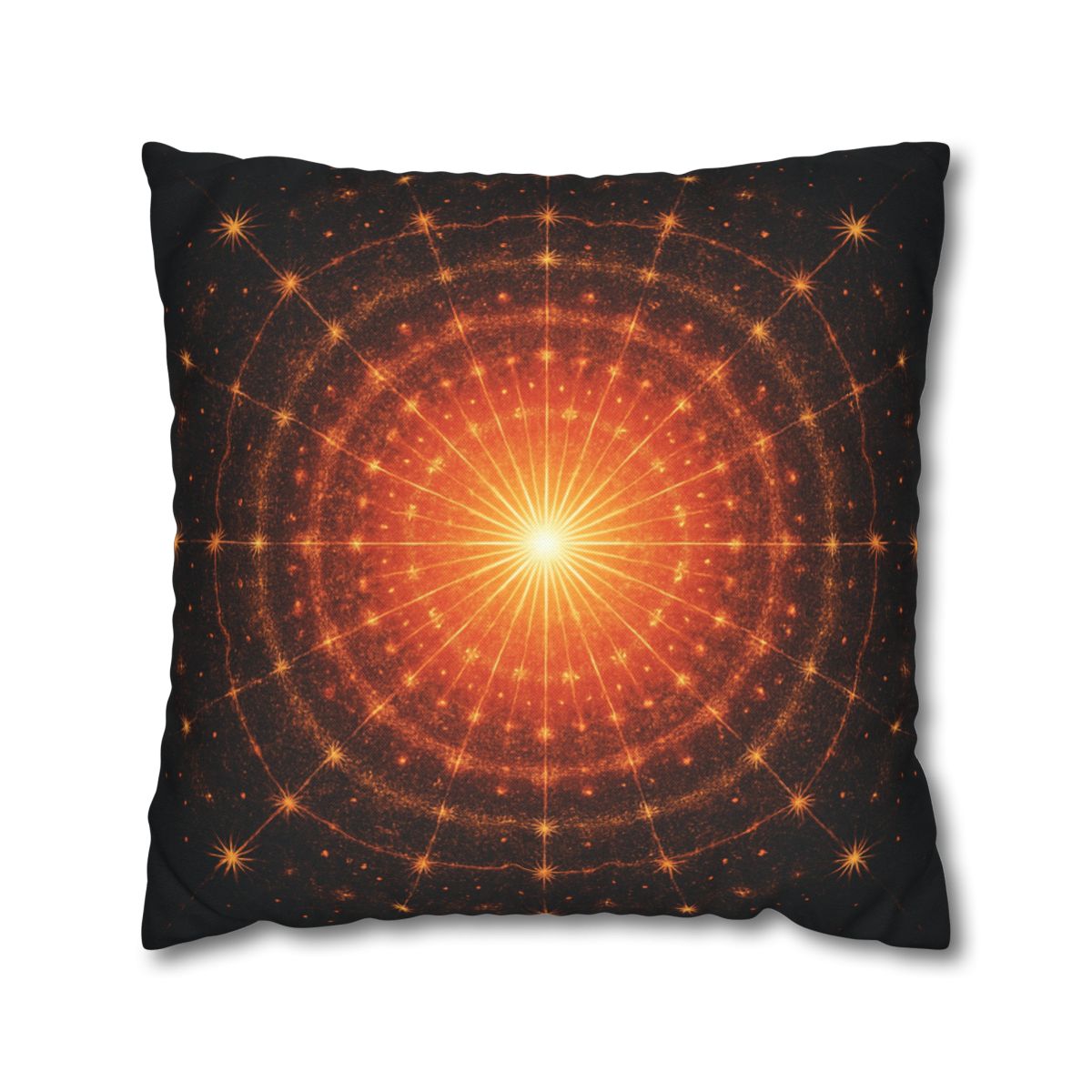 Photon Burst Mandala soft cotton pillow cases