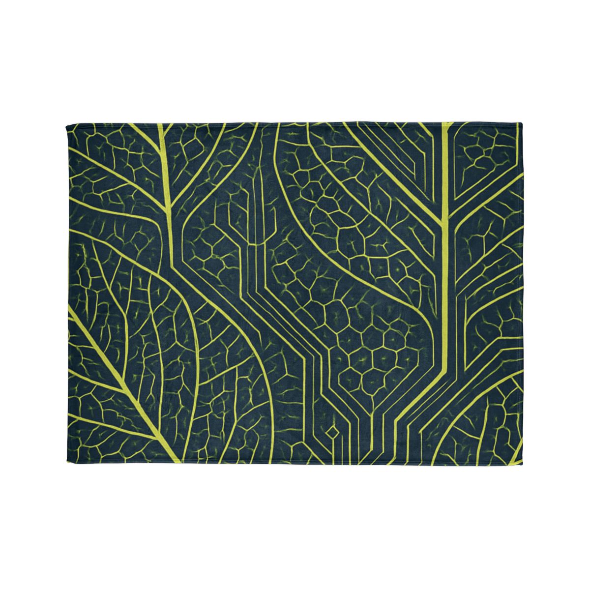 Leaf Vein Circuit Mosaic designer printed blankets