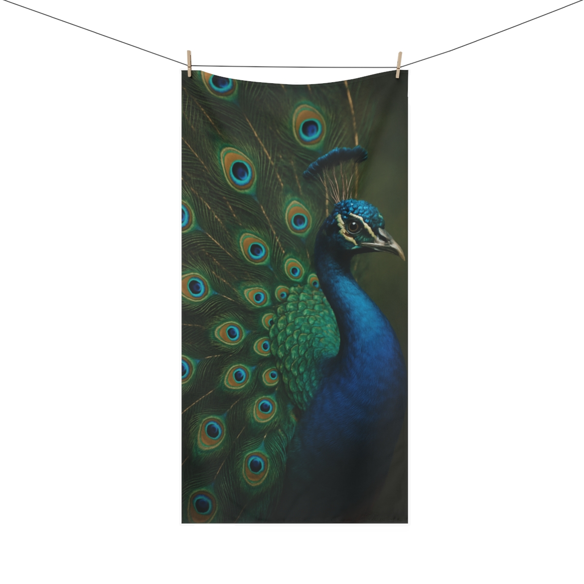 Feather Jewel Peacock decorative home towels