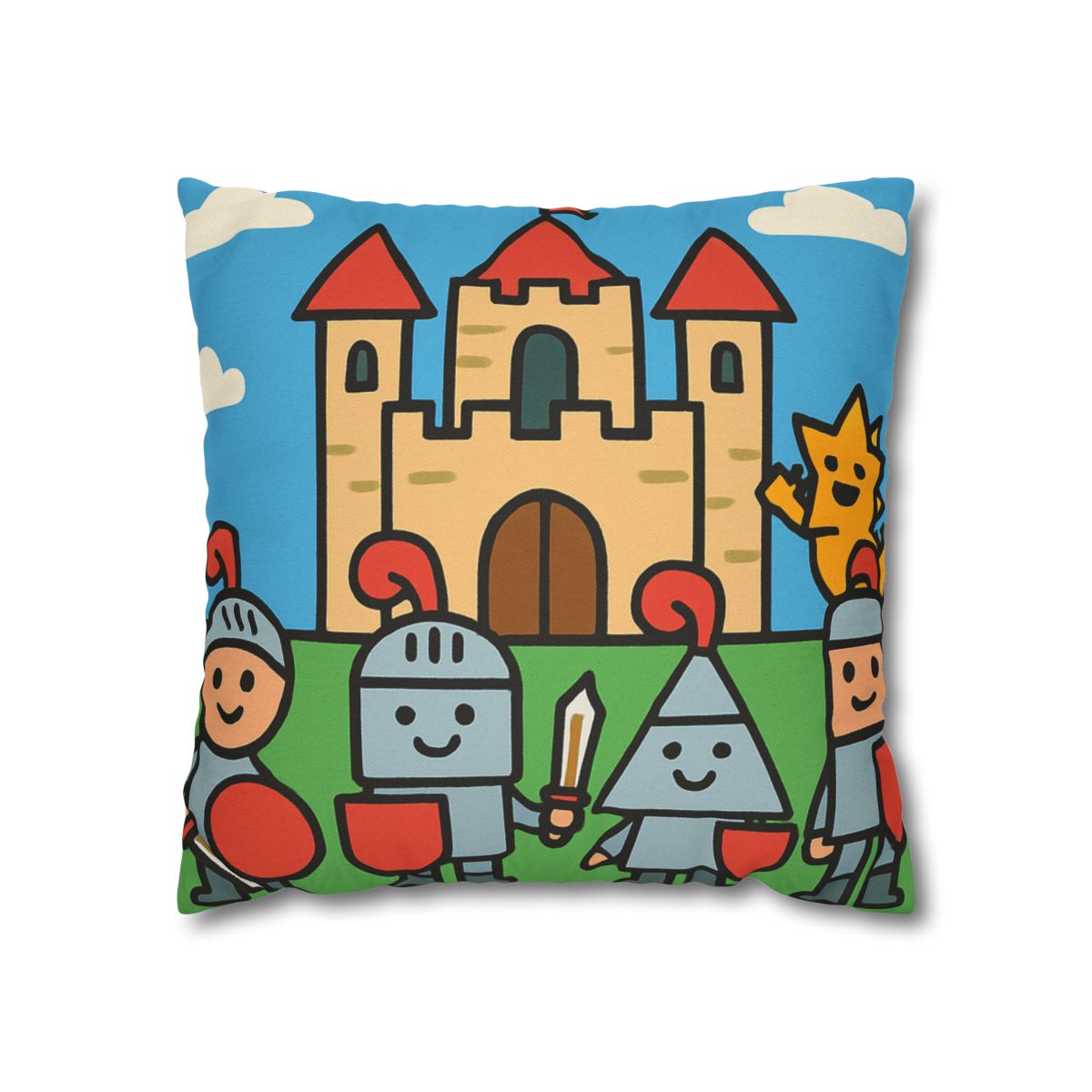 Castle Of Shape Knights designer print pillow cases