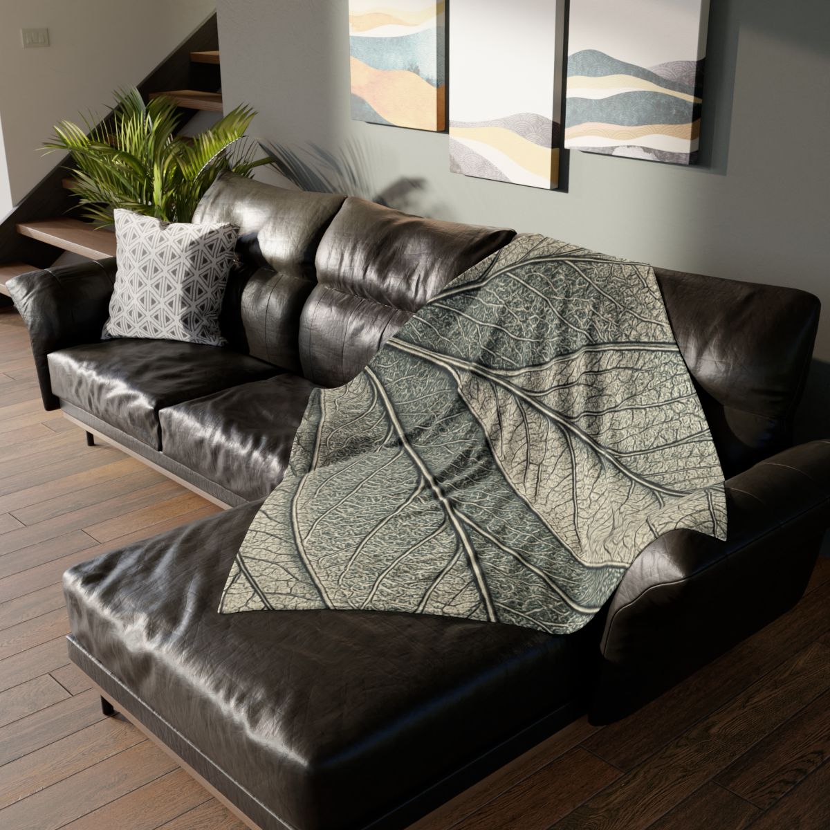 Vein Map Filigree designer printed blankets