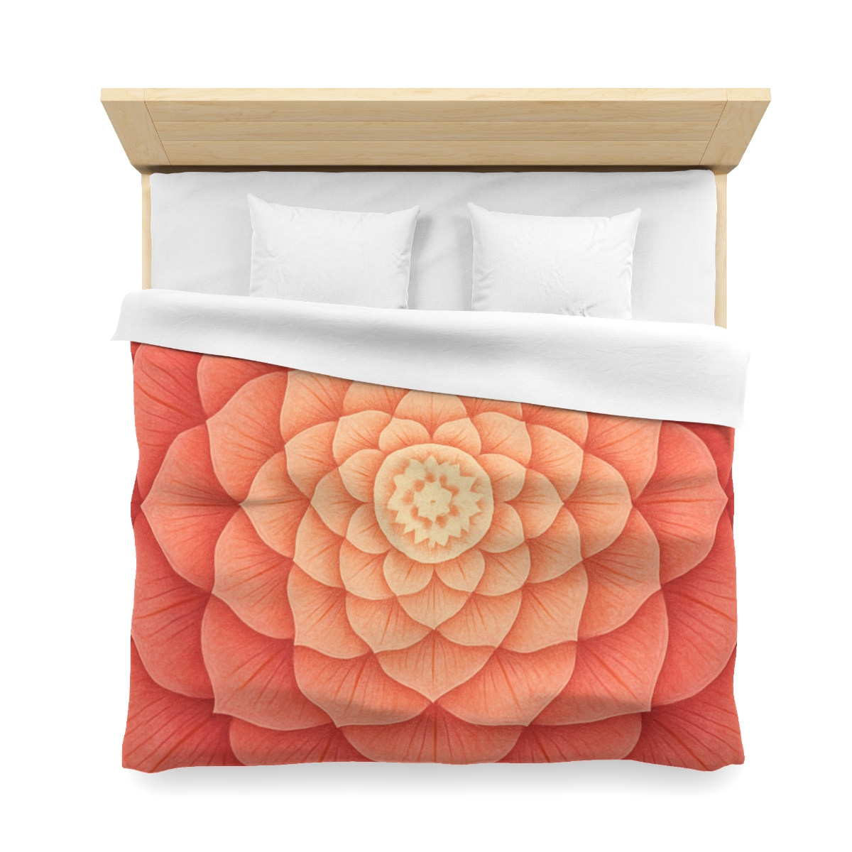 Petal Spiral Mandala designer printed duvets