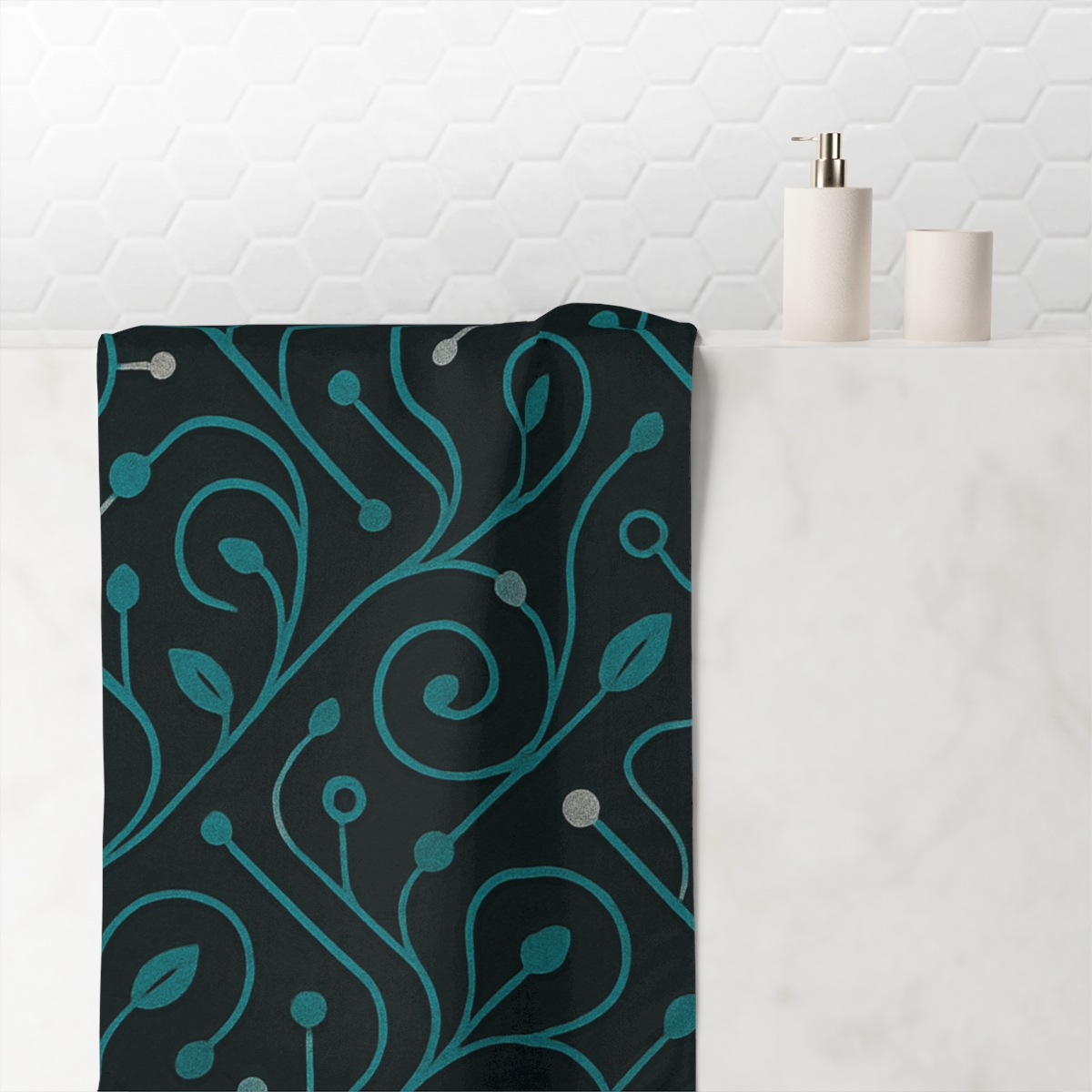 Vine Circuit Lattice trendy hand towels