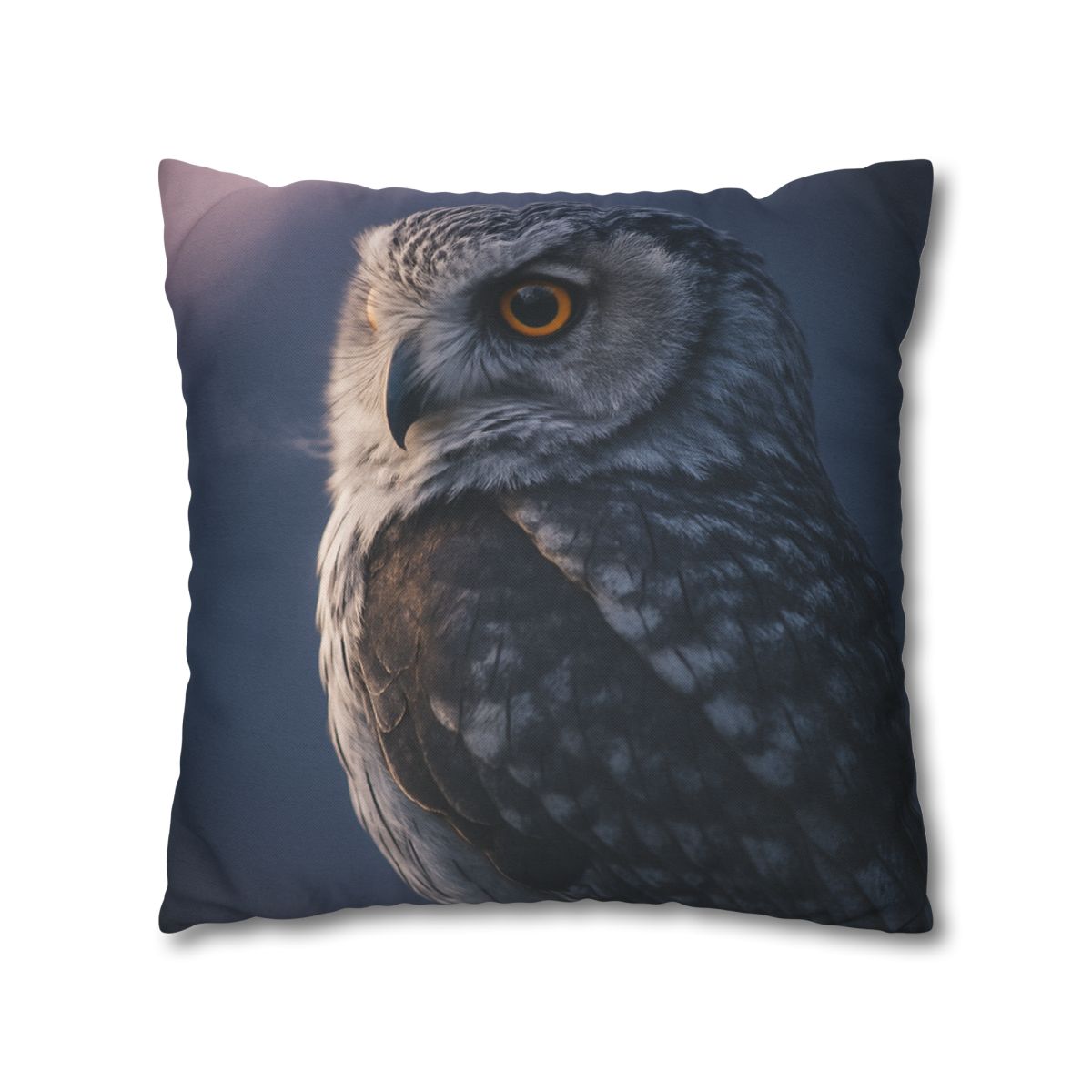 Twilight Watcher Snowy Owl designer print pillow cases