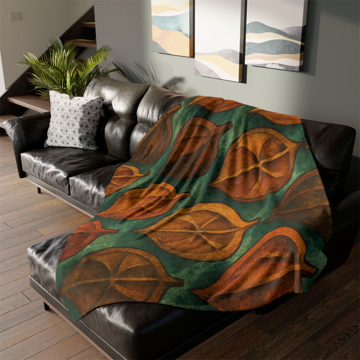 Seed Pod Cluster Mosaic custom blankets