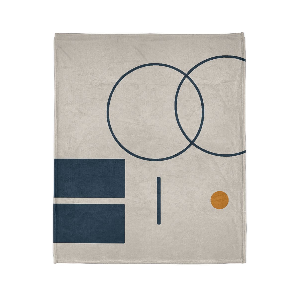 Staggered Rings Over Split Rectangle personalized cozy blankets