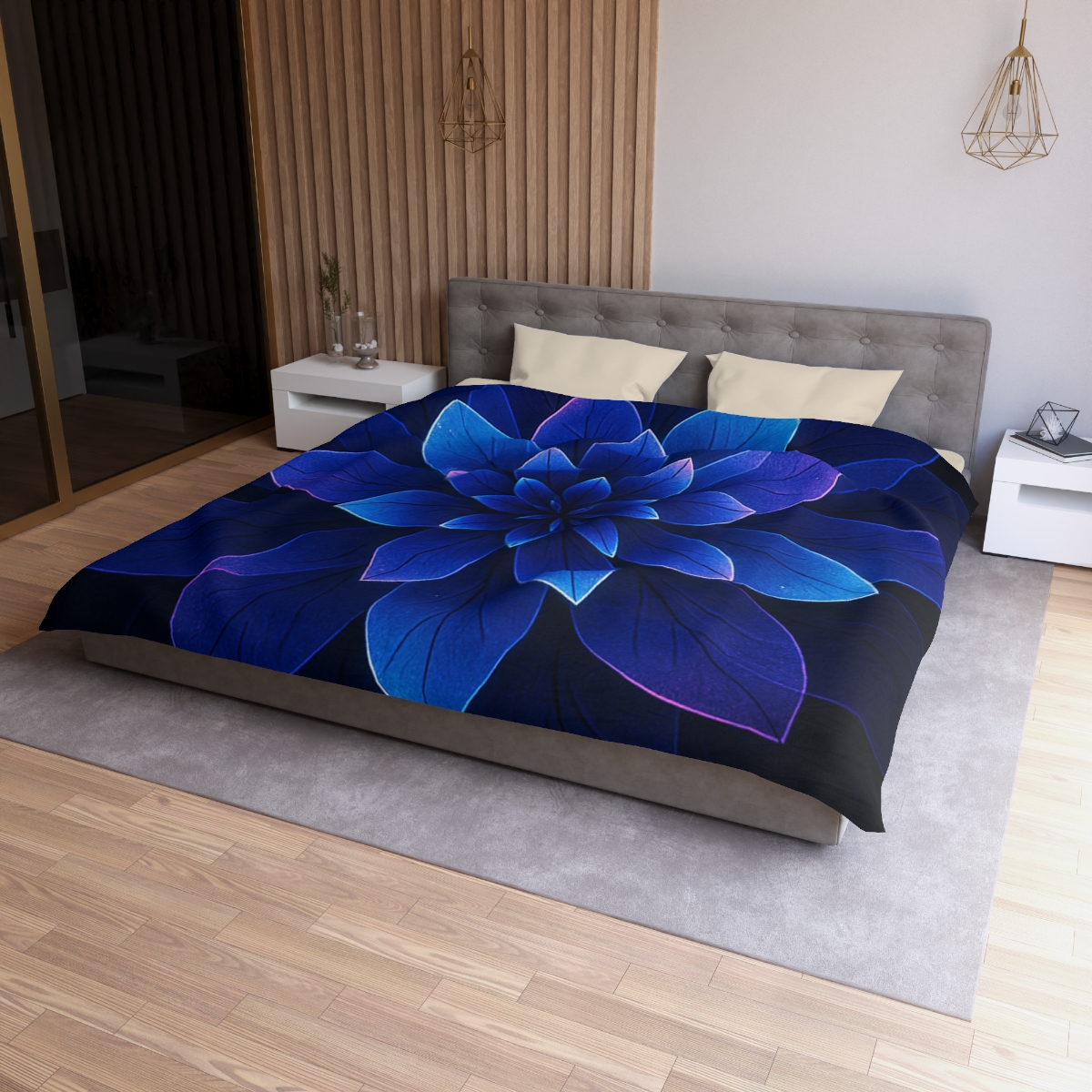 Petal Prism Overlap designer printed duvets