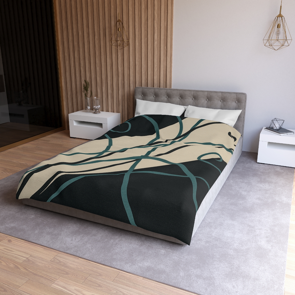 Tendril Motion Study unique patterned duvets