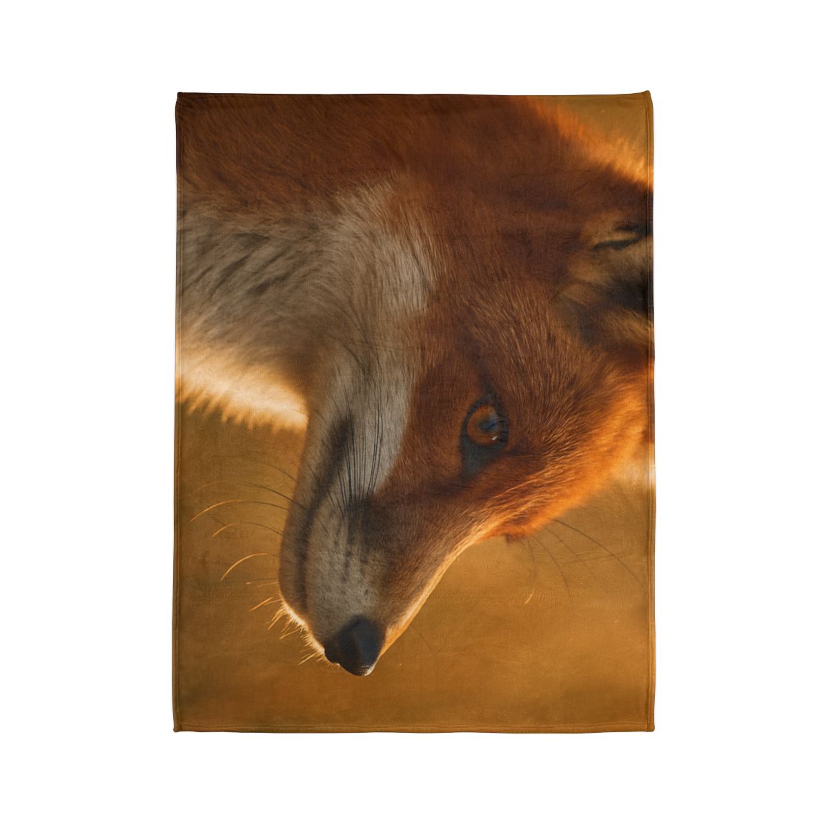 Amber Gaze Red Fox designer printed blankets