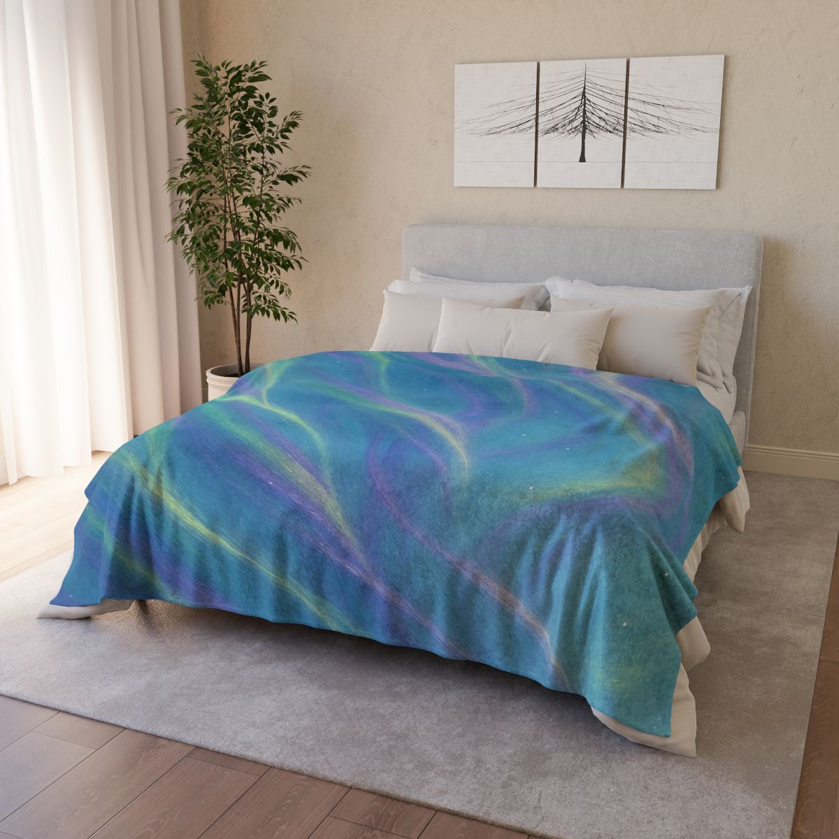 Aurora Filament Weave personalized cozy blankets
