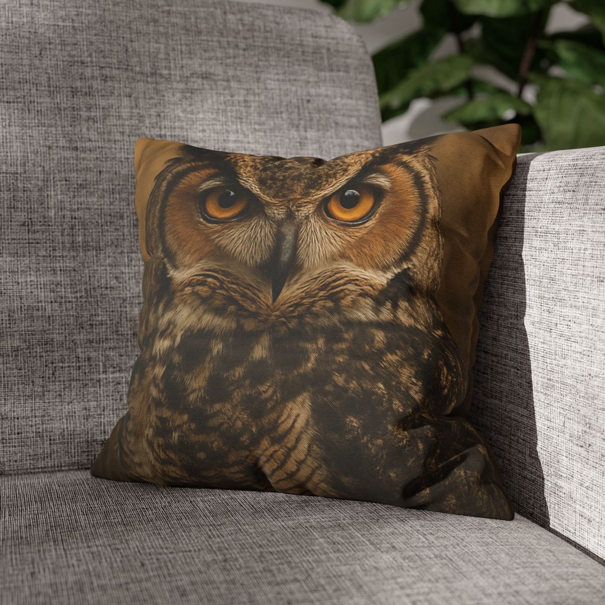 Amber Vigil Great Horned Owl personalized pillow covers
