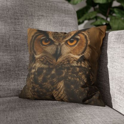Amber Vigil Great Horned Owl personalized pillow covers