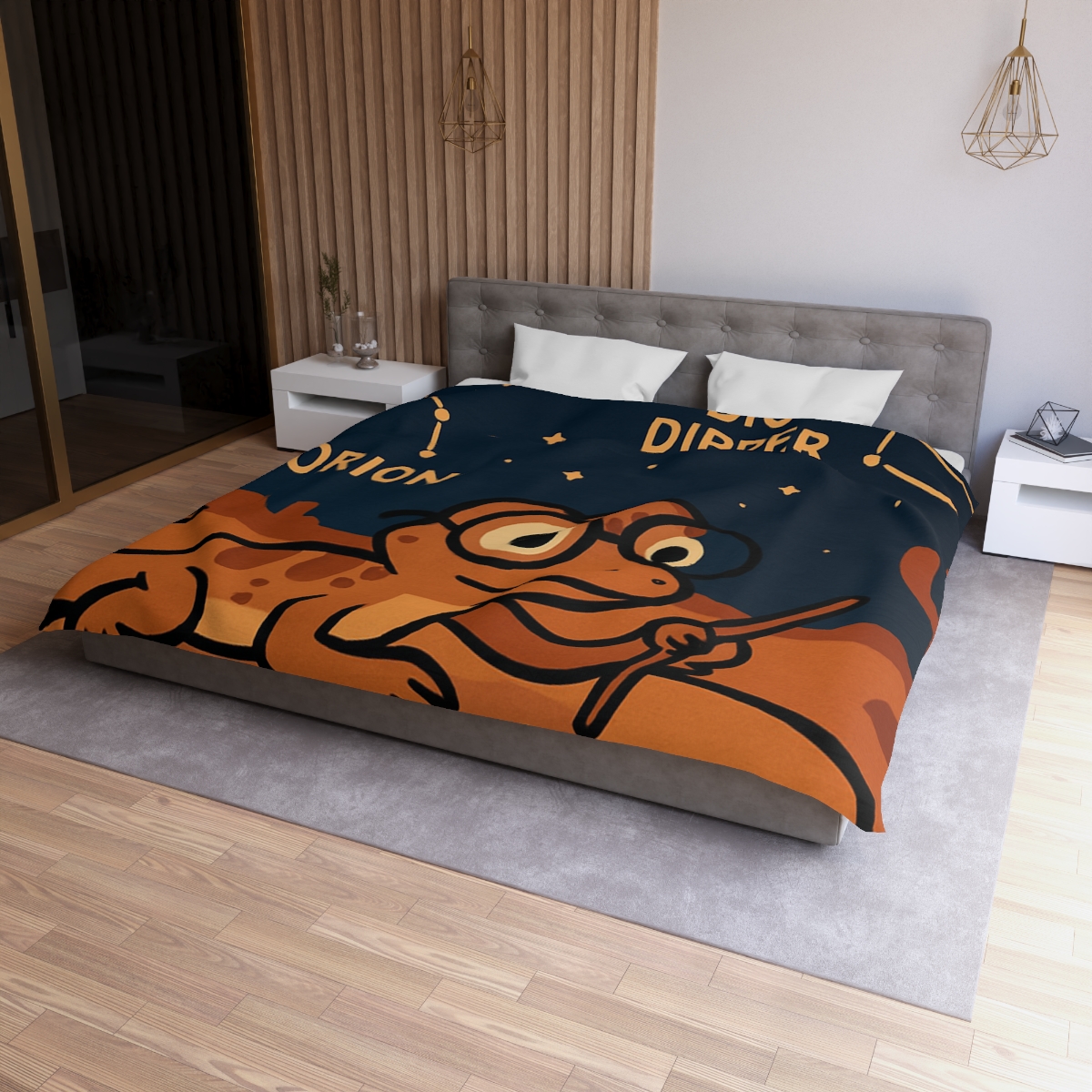 Stargazing Lizard Desert Camp personalized bedding duvets