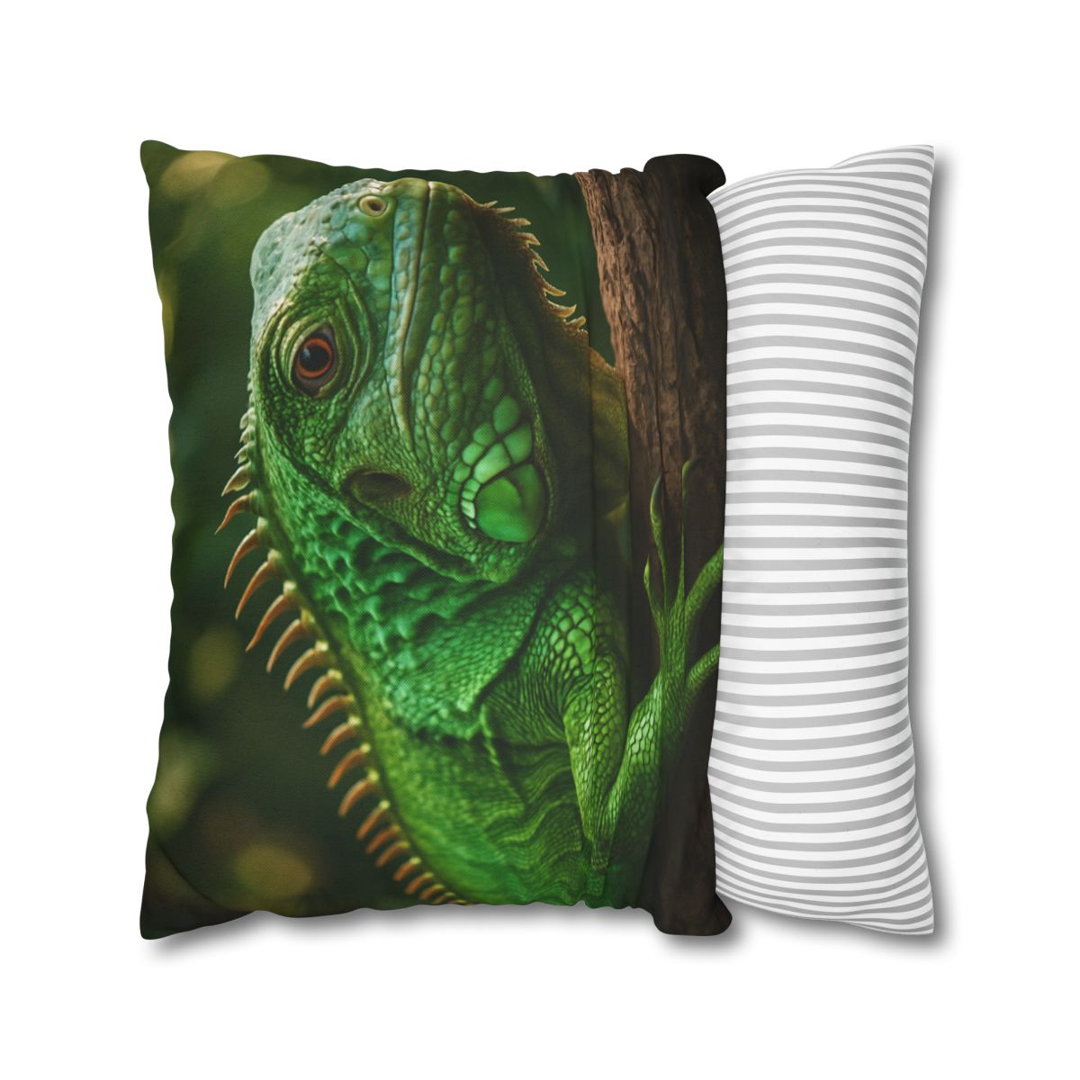 Emerald Gaze Green Iguana custom pillow cases