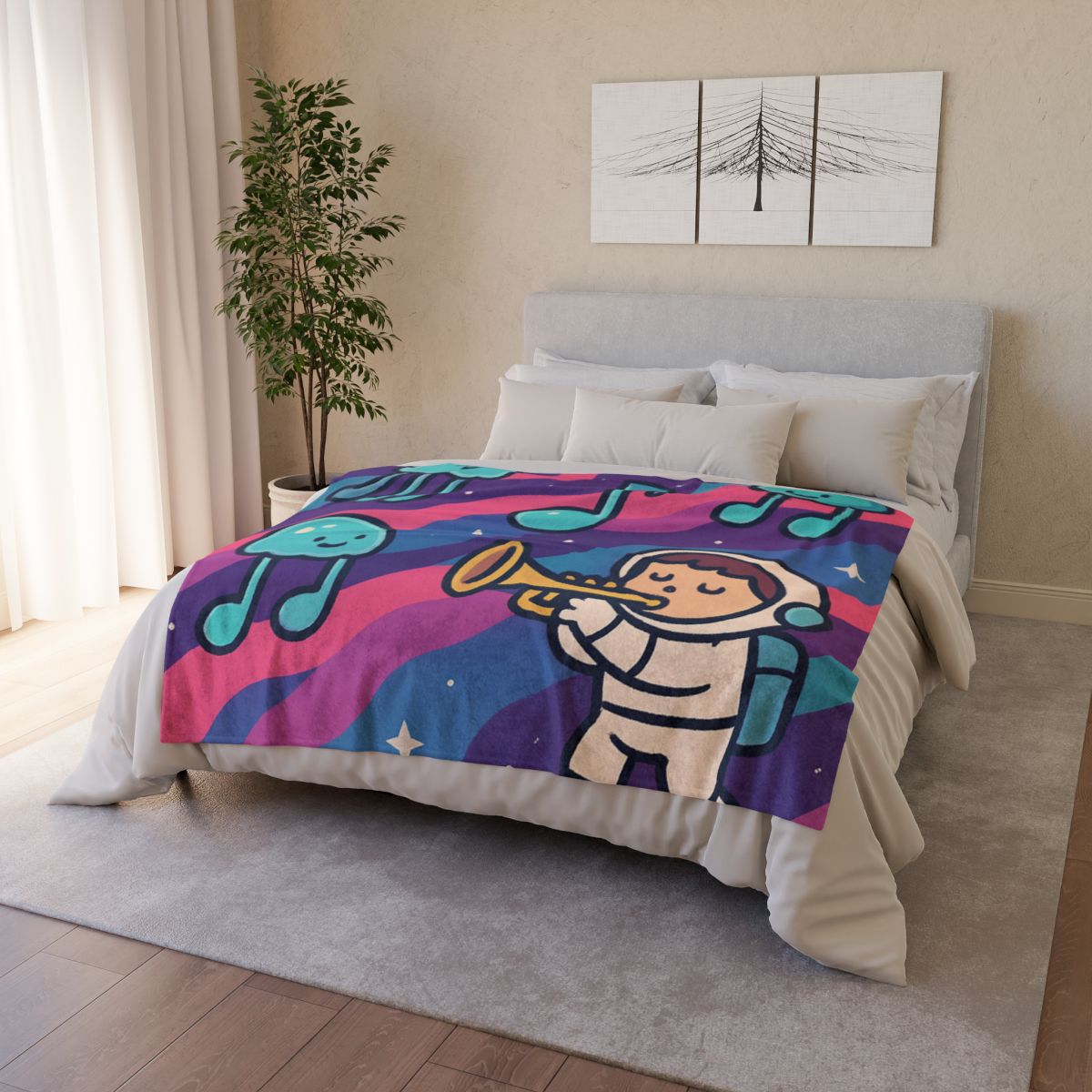 Nebula Jellyfish Orchestra decorative home blankets