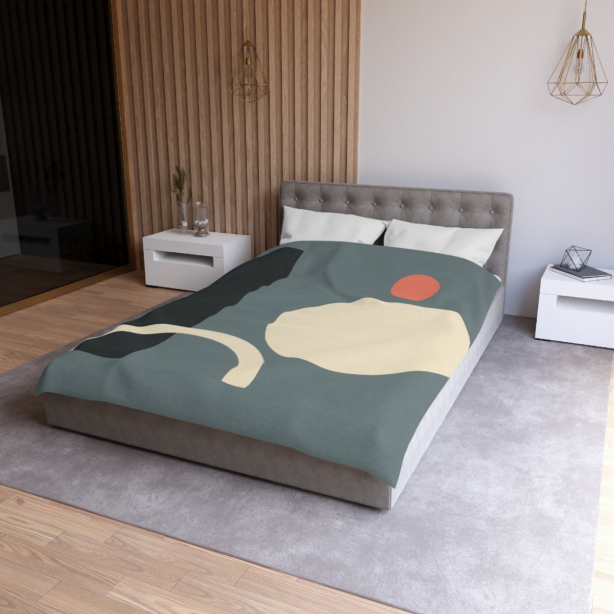 Quiet Triad With Offset Arc stylish duvet covers