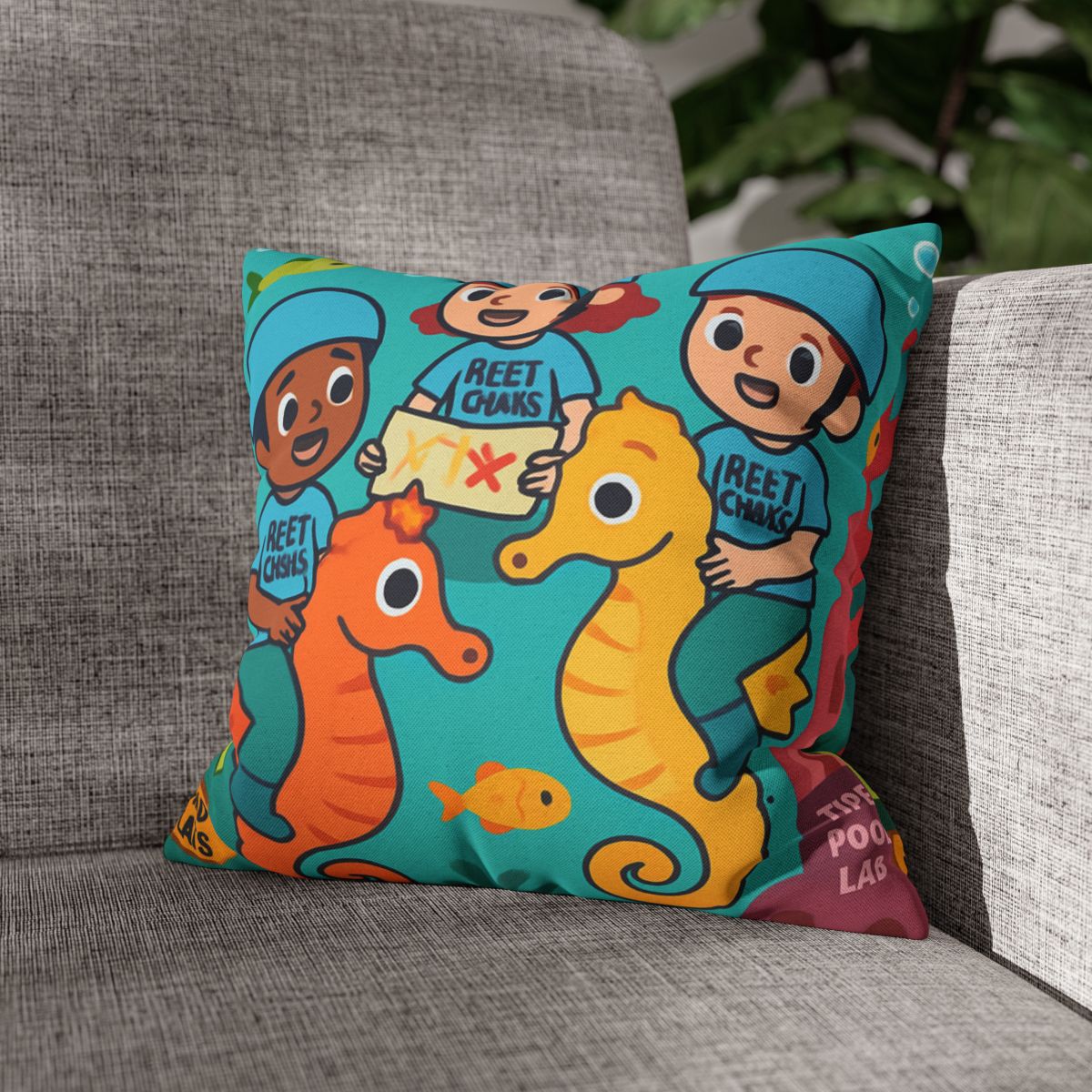 Coral City Map Of The Friendly Reef Rangers comfortable bedding pillow covers