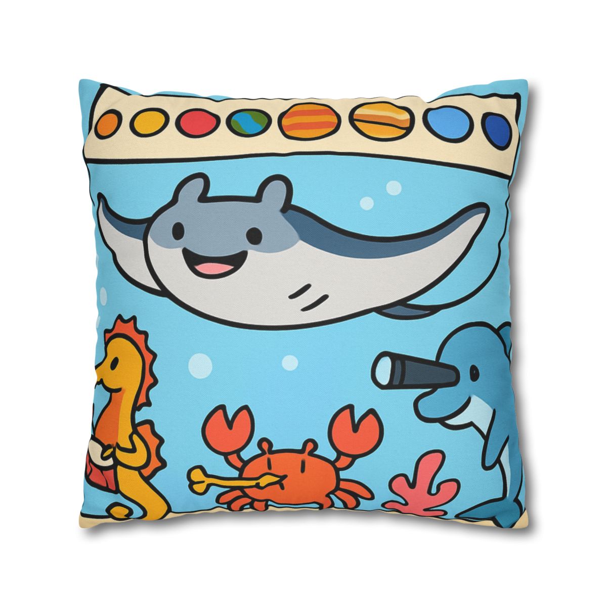 Rainbow Reef Planet Parade custom pillow cases