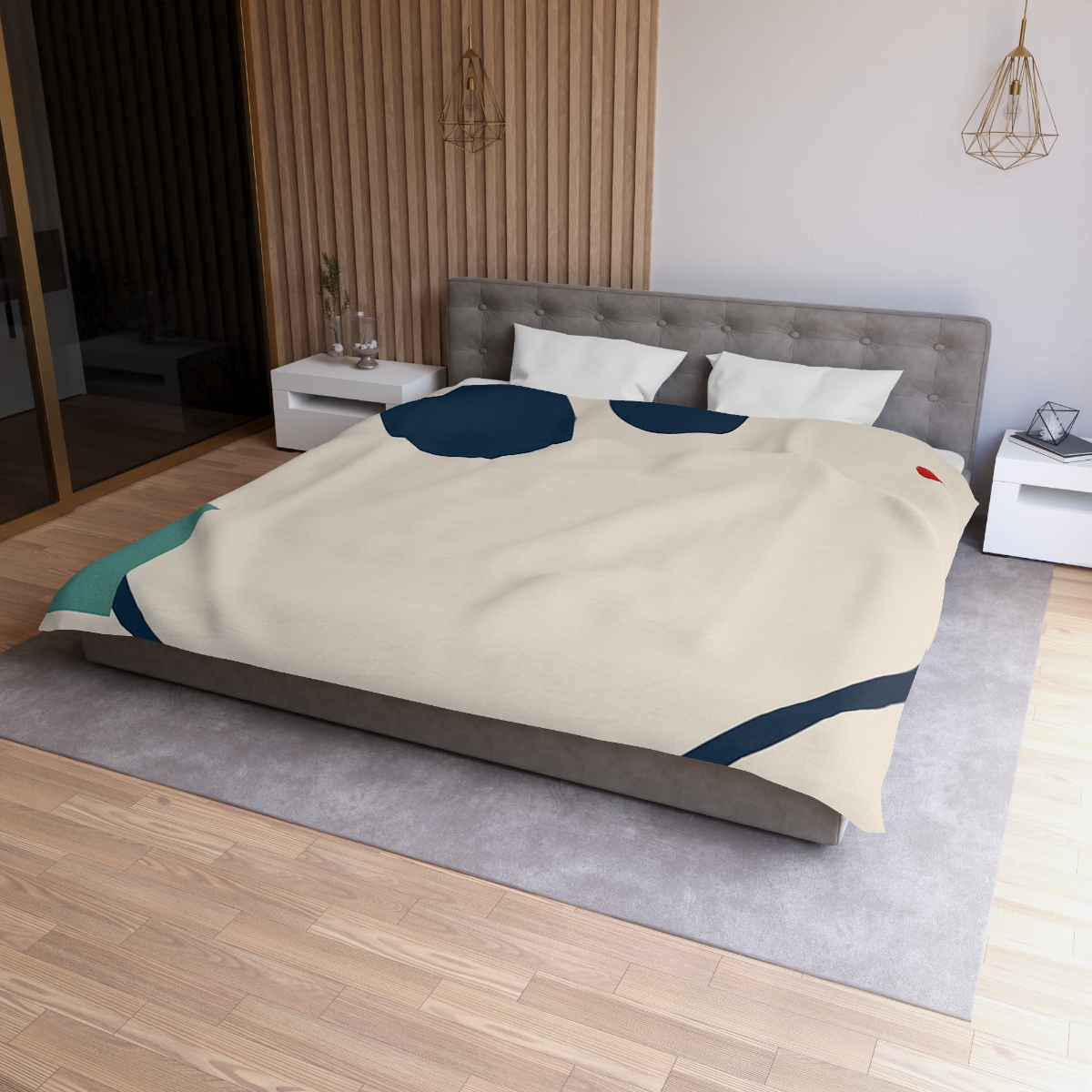 Staggered Arc With Three Points designer printed duvets