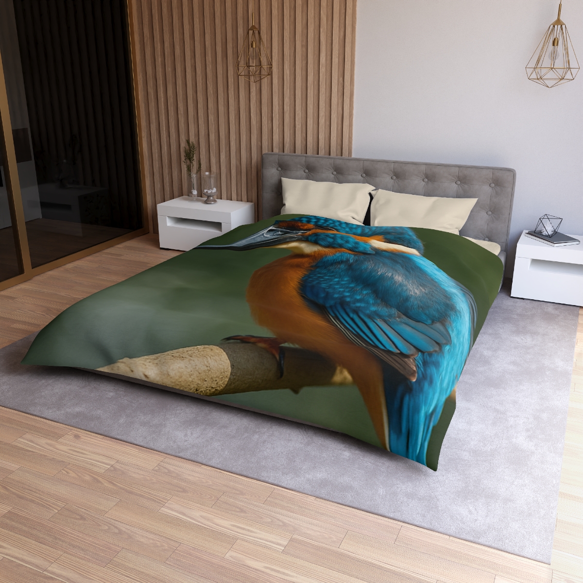 Azure Bolt Common Kingfisher trendy bedroom duvets