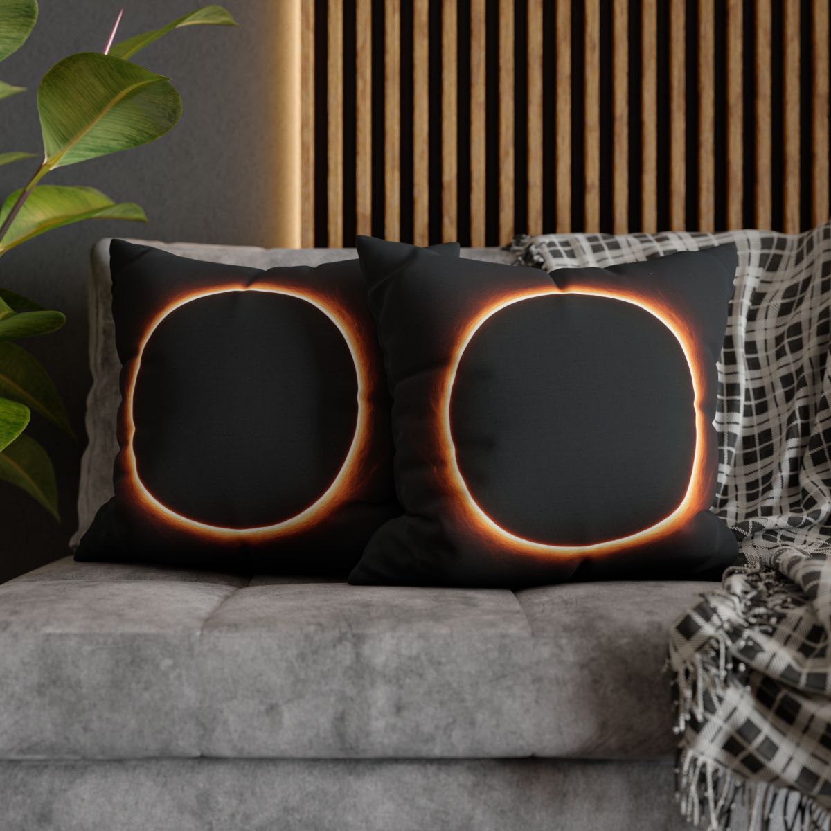 Dark Horizon Singularity Glow personalized pillow covers