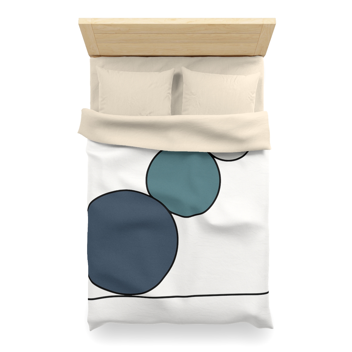 Staggered Circle Trio custom duvets