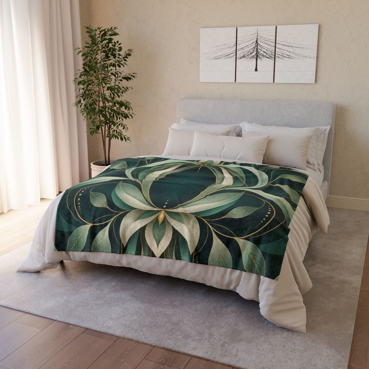 Calyx Ribbon Pulse custom blankets [AI-48148949-6f128b5d2039]