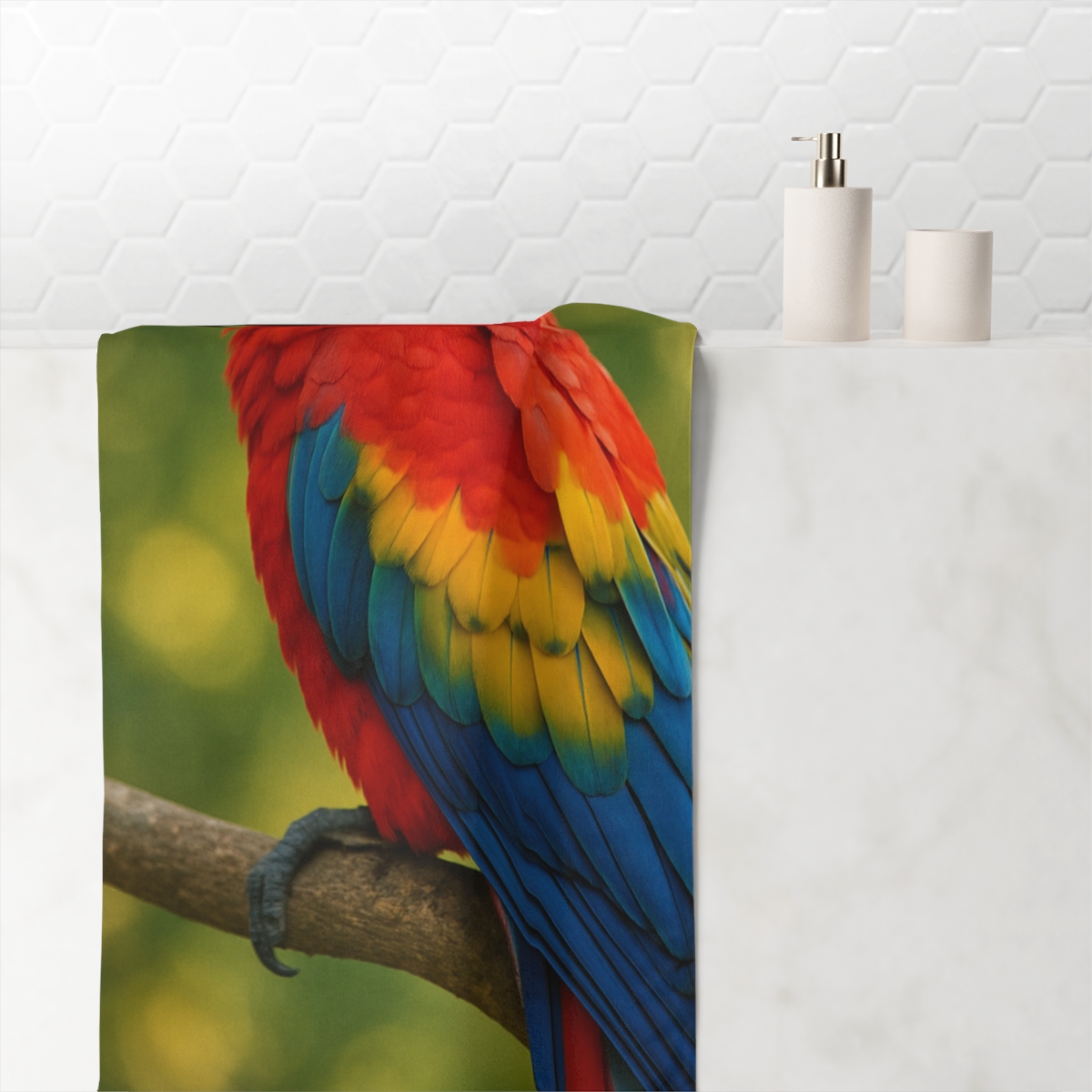 Canopy Flame Scarlet Macaw unique gift towels