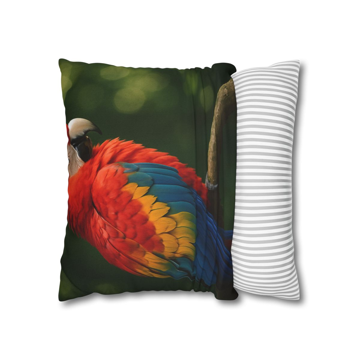 Canopy Flame Scarlet Macaw soft cotton pillow cases