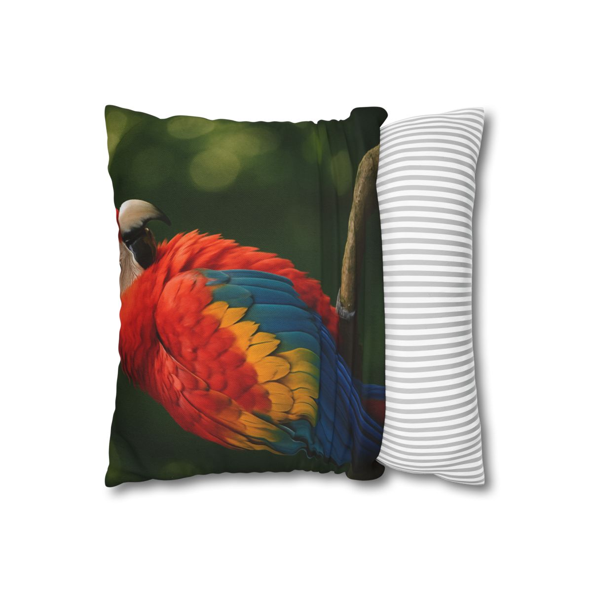 Canopy Flame Scarlet Macaw soft cotton pillow cases