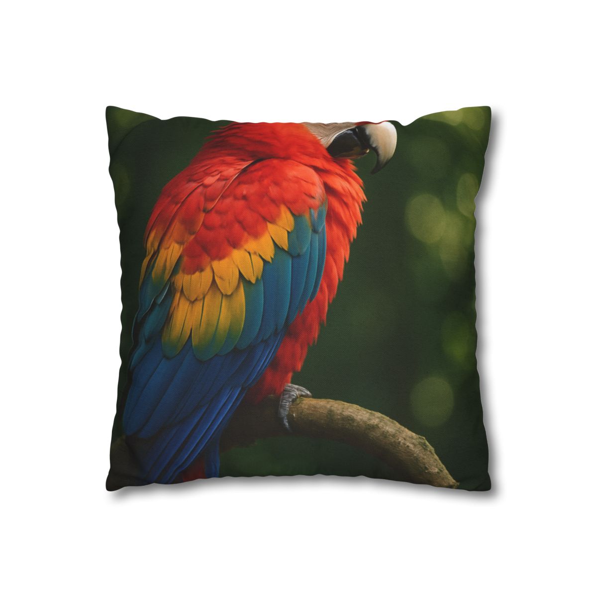 Canopy Flame Scarlet Macaw soft cotton pillow cases