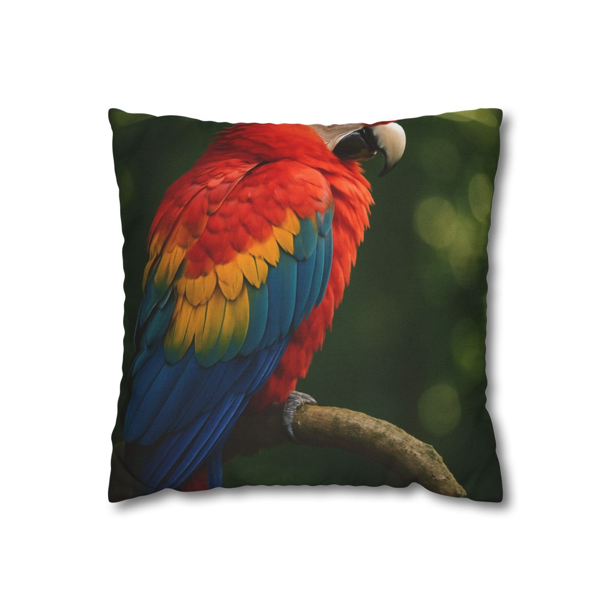 Canopy Flame Scarlet Macaw soft cotton pillow cases