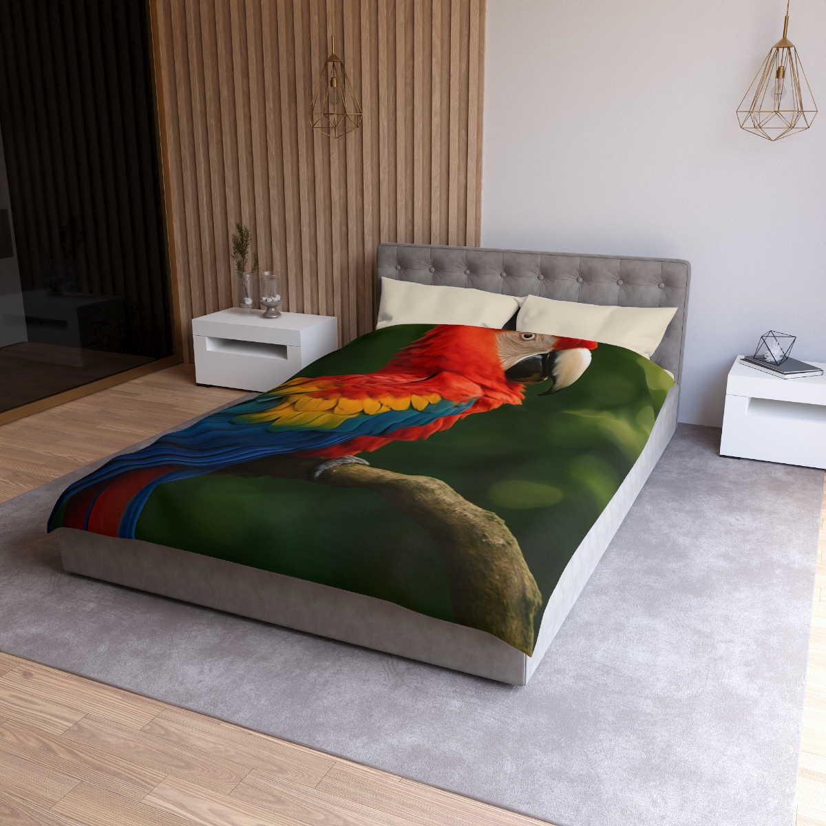 Canopy Flame Scarlet Macaw custom duvets