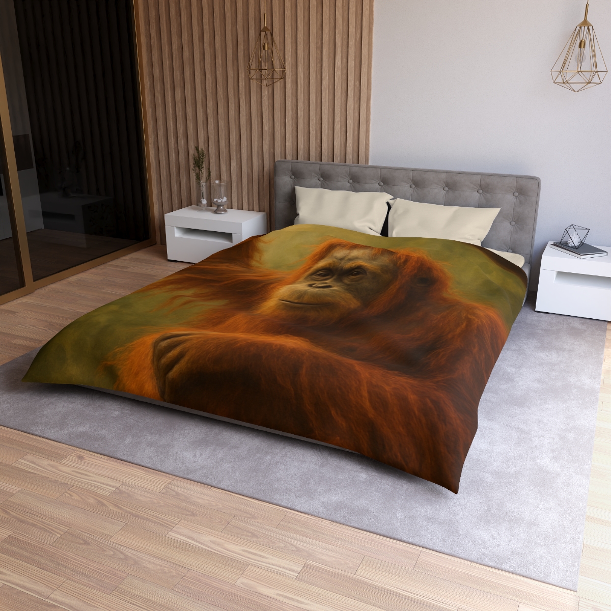 Canopy Sage Orangutan unique patterned duvets