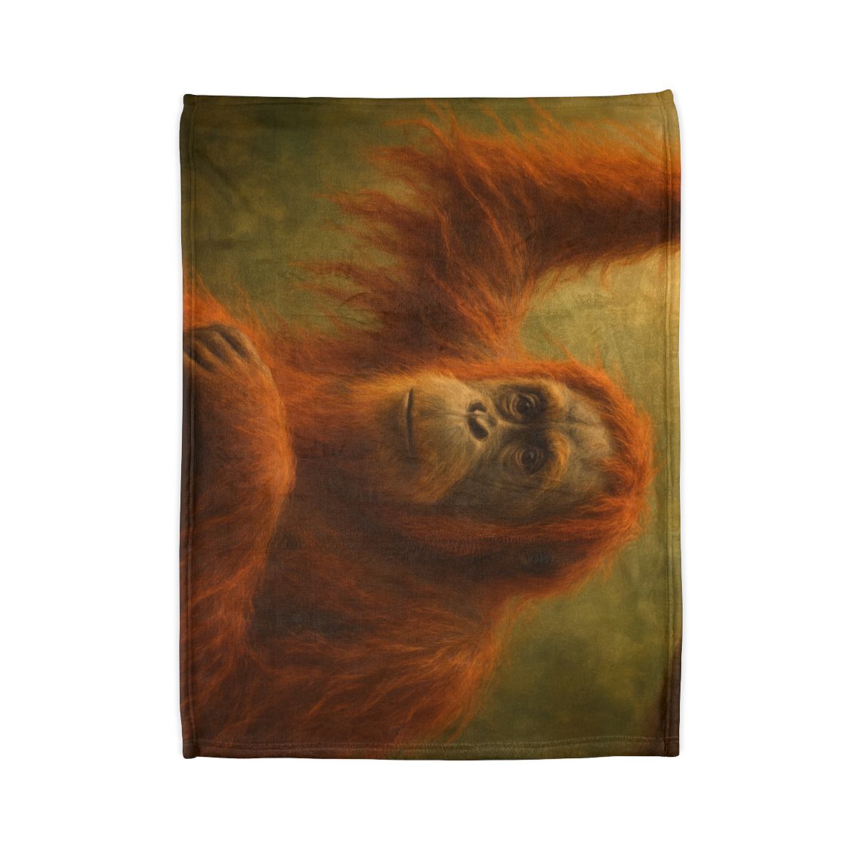 Canopy Sage Orangutan personalized cozy blankets