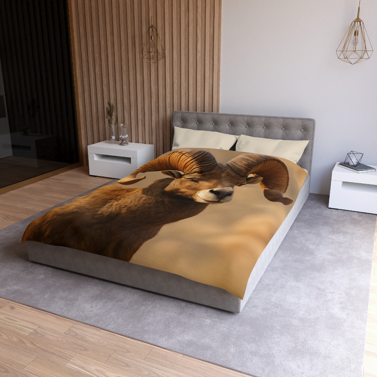 Canyon Echo Bighorn Sheep soft comforter duvets