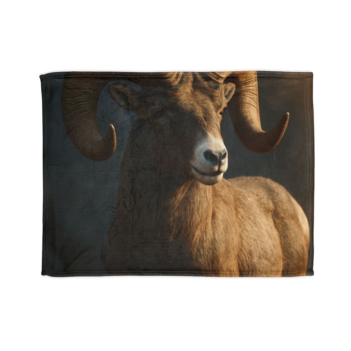 Canyon Shadow Bighorn Sheep trendy patterned blankets