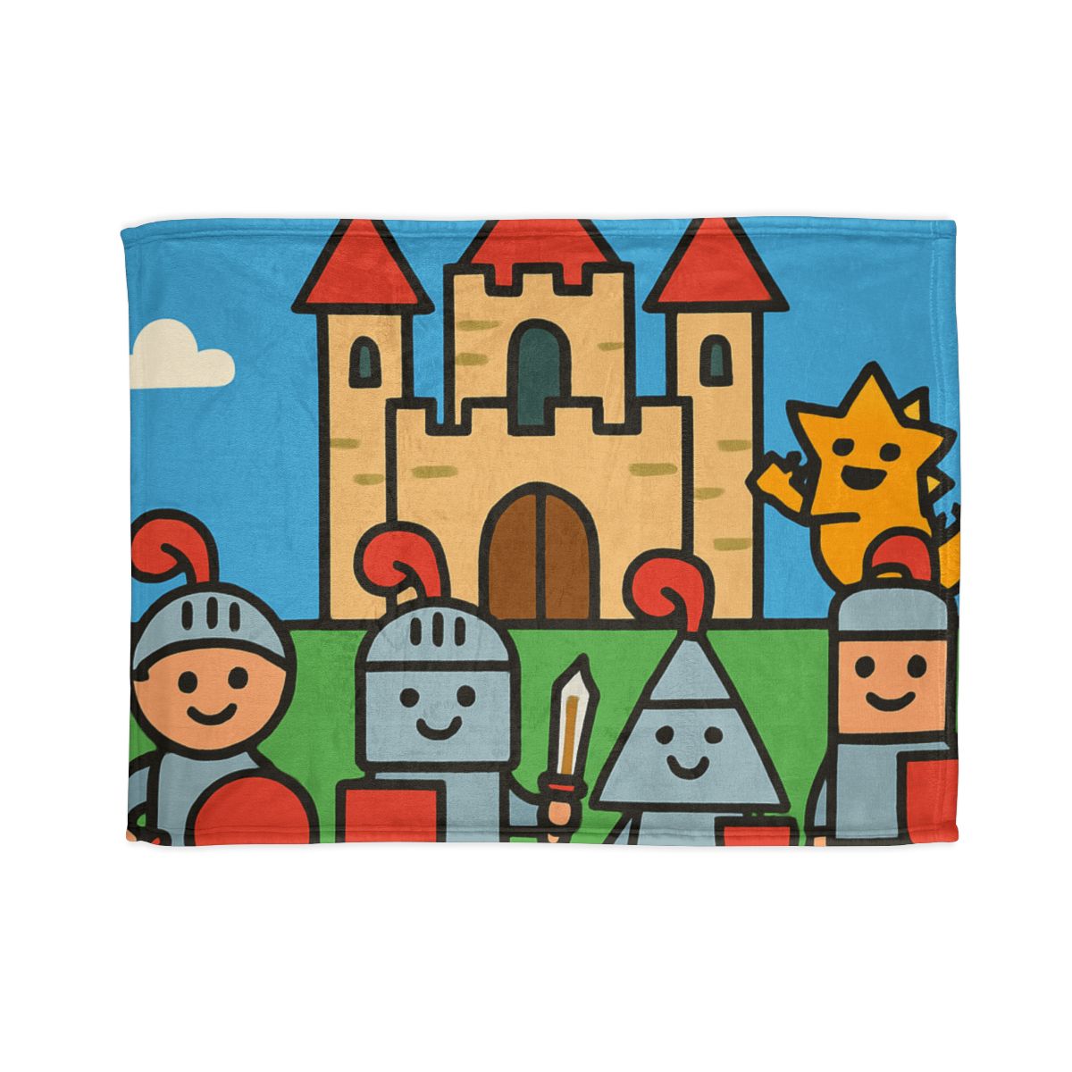 Castle Of Shape Knights soft fleece blankets