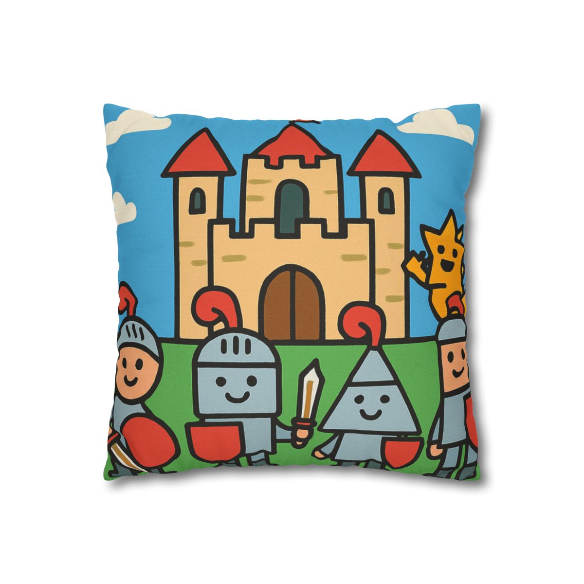 Castle Of Shape Knights designer print pillow cases