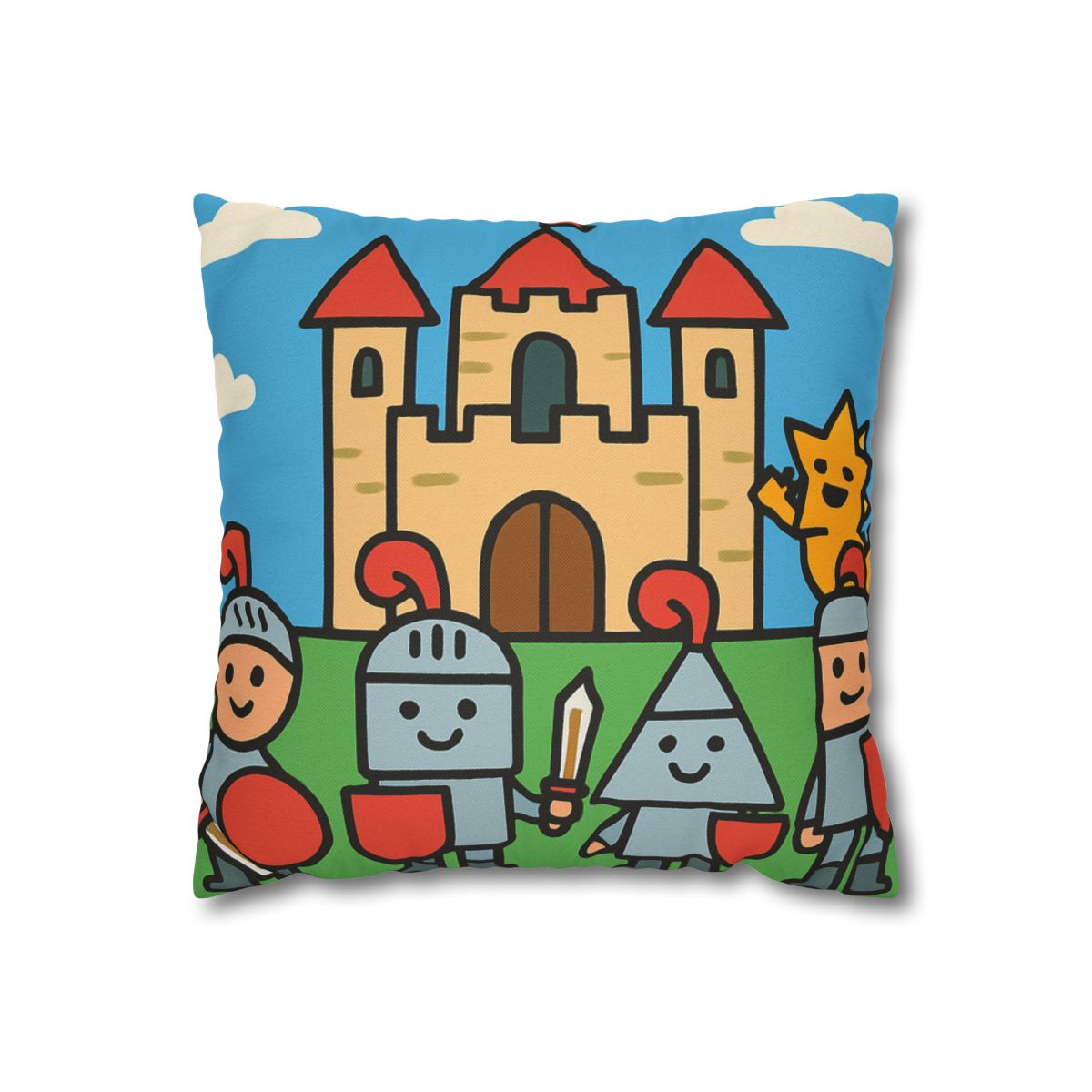 Castle Of Shape Knights designer print pillow cases