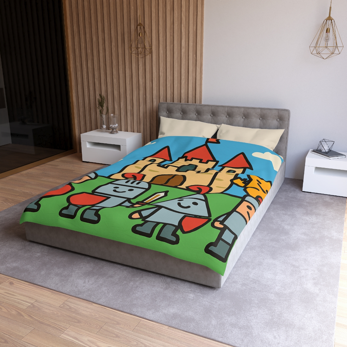 Castle Of Shape Knights soft comforter duvets