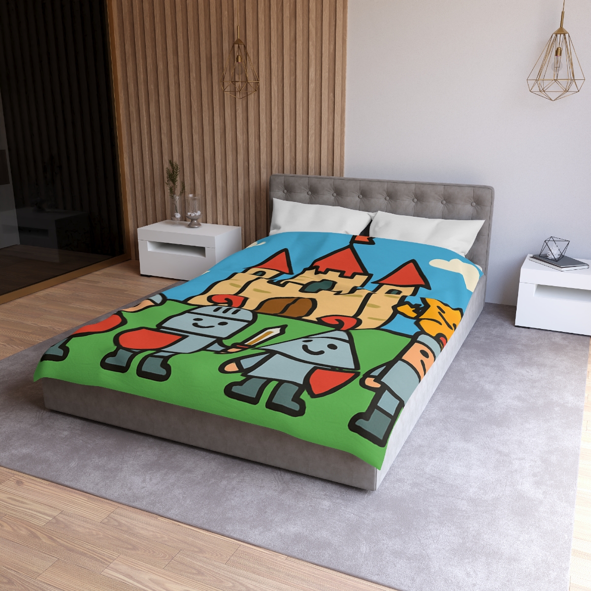 Castle Of Shape Knights soft comforter duvets