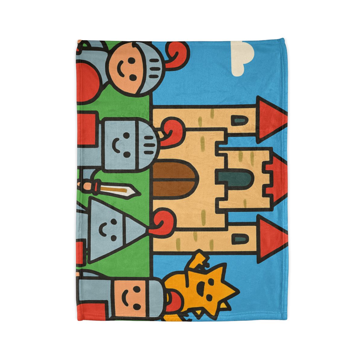 Castle Of Shape Knights soft fleece blankets