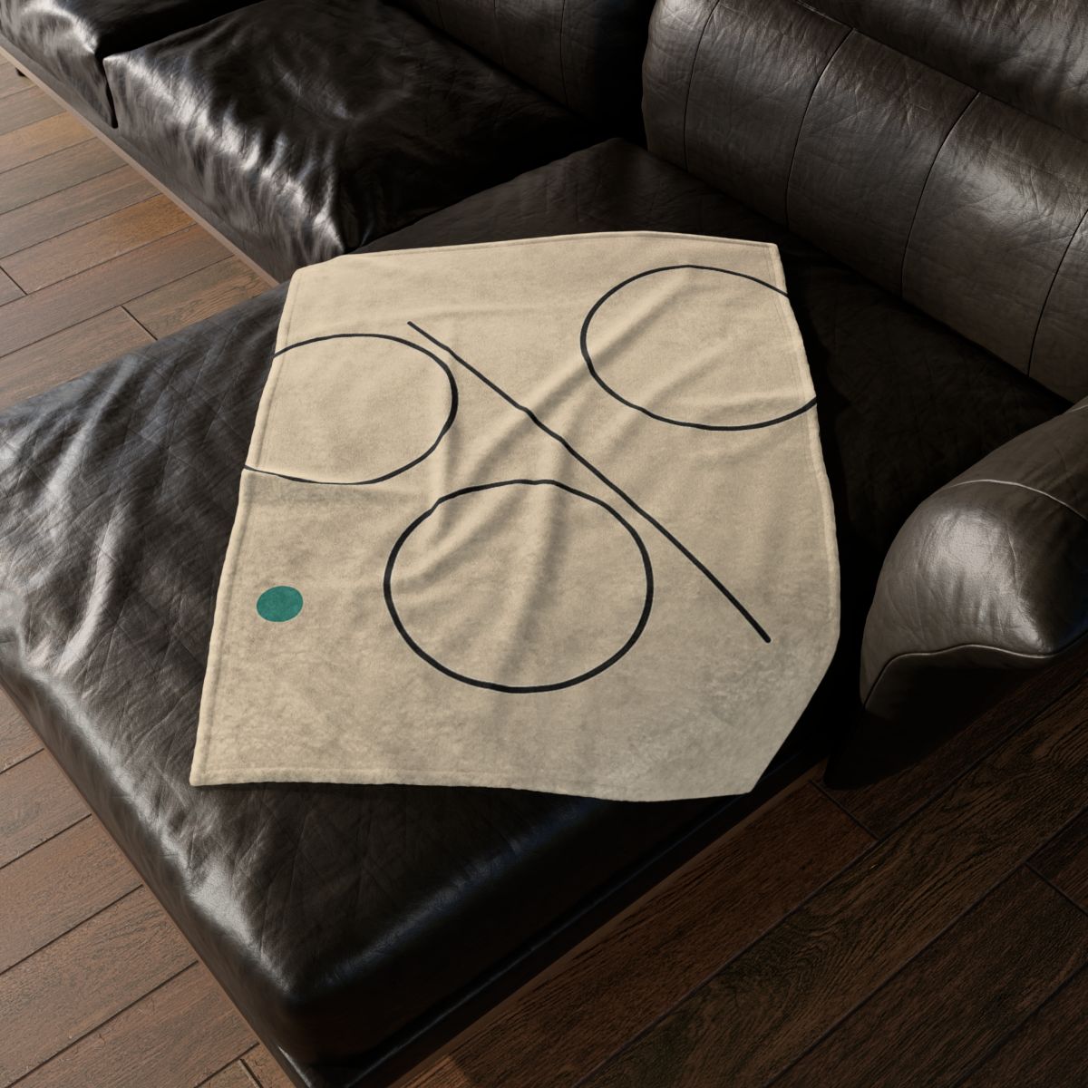 Triad Discs With Shared Tangent Line decorative home blankets